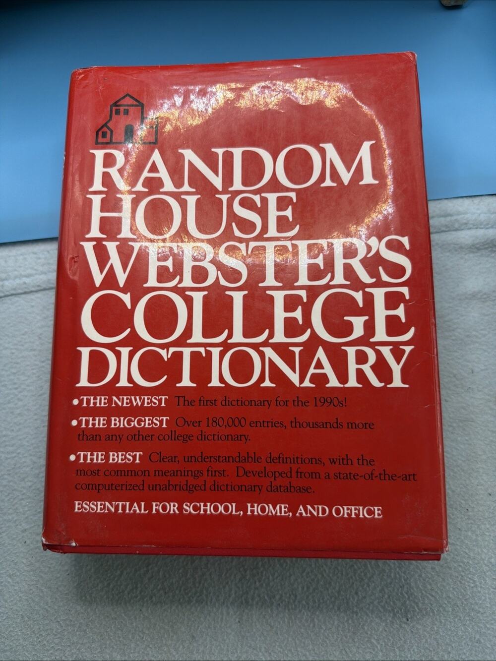 Random House Webster’s College Dictionary, Hardcover, 1990, Thumb Indexed
